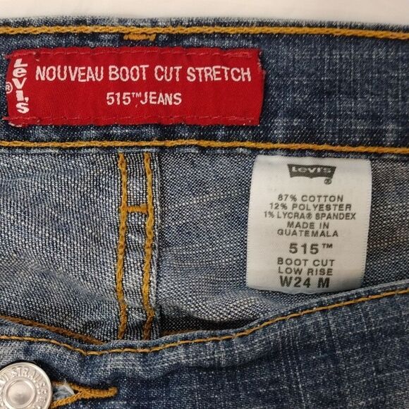 Levi's Vintage 515 Low Rise Nouveau Bootcut Stretch Jeans Plussize 24 - Picture 12 of 13
